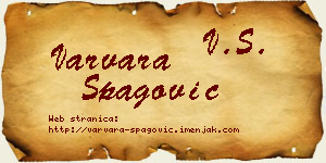 Varvara Špagović vizit kartica